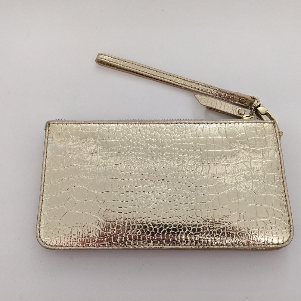 Lilly Pulitzer Gold Wristlet Wallet - BEAUTIFUL! - Picture 9 of 16